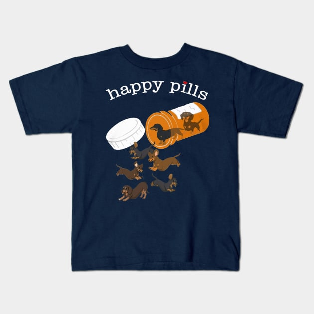 Labrador Happy Pills Kids T-Shirt by Distefano